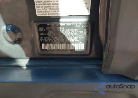 2010 Subaru Outback 2.5I Premium из США, поврежденный, VIN 4S4BRCCC5A3352847